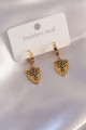 Çelik Gold Renk Leopar Figür Kadın Küpe Çelik Gold Renk Leopar Figür Kadın Küpe
