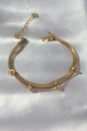 316L Çelik Gold Renk İtalyan Çift Zincirli Bileklik 316L Çelik Gold Renk İtalyan Çift Zincirli Bileklik