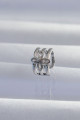 Pirinç Gümüş Renk Yonca Earcuff Küpe Pirinç Gümüş Renk Yonca Earcuff Küpe