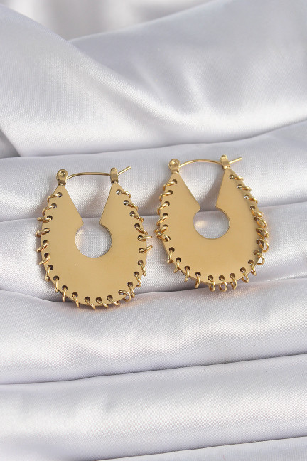 316L Çelik Gold Renk Kadın Küpe 316L Çelik Gold Renk Kadın Küpe