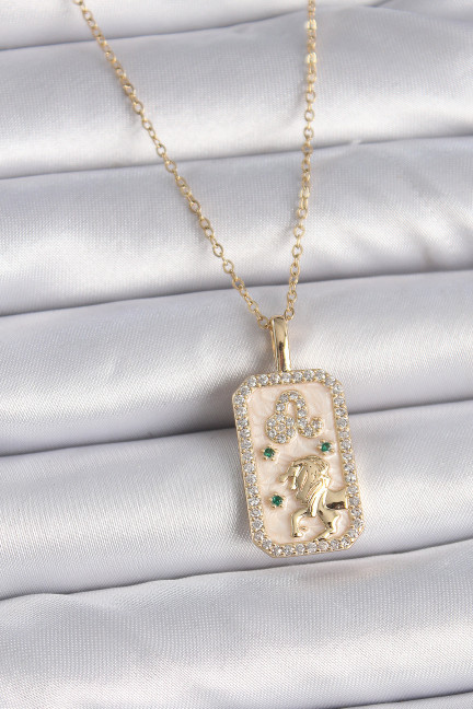 316L Çelik Gold Renk Zincir Aslan Burcu Zirkon Taşlı Kadın Kolye 316L Çelik Gold Renk Zincir Aslan Burcu Zirkon Taşlı Kadın Kolye