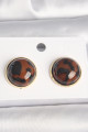 Pirinç Gold Renk 3D Daire Leopar Model Kadın Küpe Pirinç Gold Renk 3D Daire Leopar Model Kadın Küpe