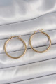 316 Çelik Gold Renk 27 mm Halka Model Kadın Küpe