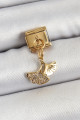 316L Çelik Sallantılı Zirkon Taşlı Balık Kuyruğu Model Gold Renk Nomination Charm 316L Çelik Sallantılı Zirkon Taşlı Balık Kuyruğu Model Gold Renk Nomination Charm