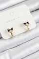 Pirinç Kuromi Model Gold Renk Çocuk Küpe