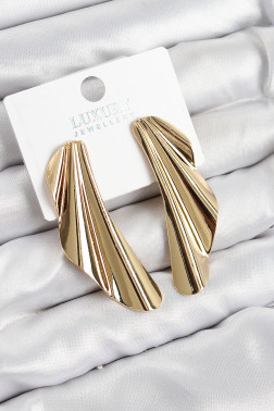 Pirinç Tül Model Gold Renk Kadın Küpe