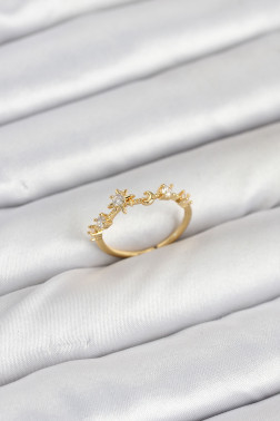 Pirinç Gold Renk Manifest Kadın Yüzük