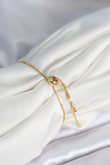 Çiçek Model Asansörlü Gold Renk Kadın Bileklik