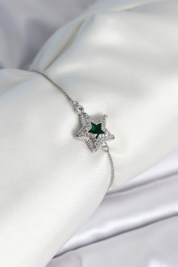 Yıldız Model Asansörlü Gümüş Renk Kadın Bileklik