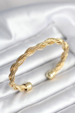 Burgu Zincir Model Gold Renk Kadın Vintage Bileklik