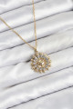 316L Çelik Zincir Gold Renk Güneş Model Kadın Kolye