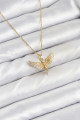 316L Çelik Zincir Gold Renk Melek Model Kadın Kolye