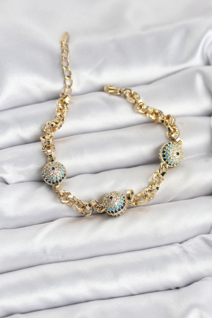 Xuping VIP Nazarlı Gold Renk Bileklik