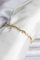Zikzak Model Pirinç Gold Renk Bileklik