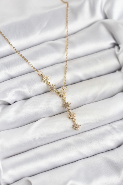 316L Çelik Zincir Gold Renk Kutup Yıldızı Model Kadın Kolye 316L Çelik Zincir Gold Renk Kutup Yıldızı Model Kadın Kolye