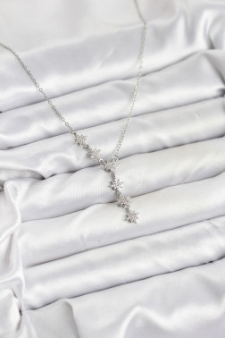 316L Çelik Zincir Gümüş Renk Kutup Yıldızı Model Kadın Kolye