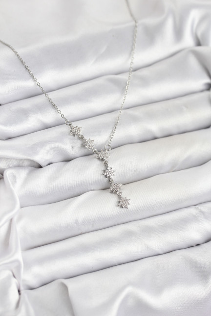 316L Çelik Zincir Gümüş Renk Kutup Yıldızı Model Kadın Kolye 316L Çelik Zincir Gümüş Renk Kutup Yıldızı Model Kadın Kolye