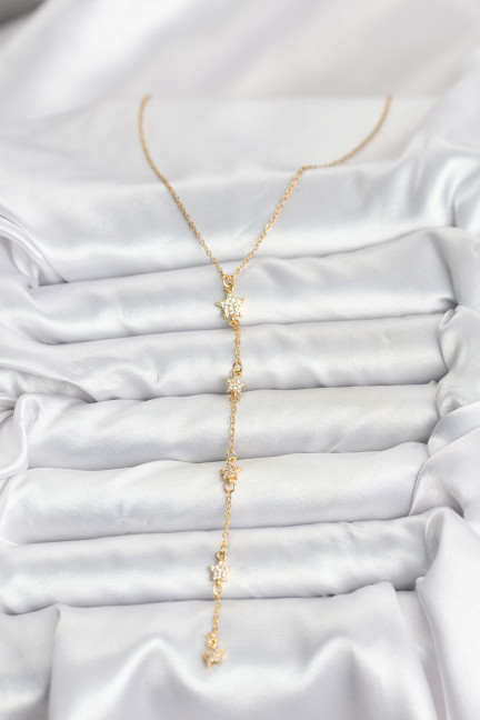 316L Çelik Zincir Gold Renkli Yıldız Model Kadın Y Kolye 316L Çelik Zincir Gold Renkli Yıldız Model Kadın Y Kolye