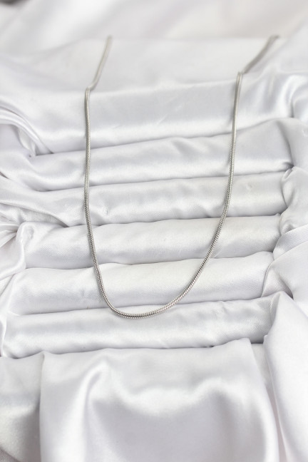 316L Çelik Zincir Gümüş Renk 60 cm Yılan Zincir Kadın Kolye 316L Çelik Zincir Gümüş Renk 60 cm Yılan Zincir Kadın Kolye