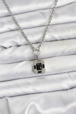 316L Çelik Zincir Gümüş Renk Vintage Model Kadın Kolye