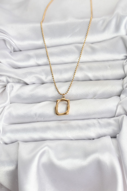 316L Çelik Zincir Gold Renk Model Kadın Kolye