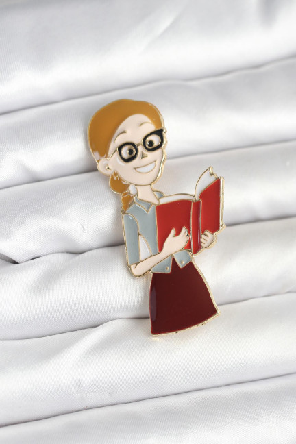 Öğretmen Figürlü Broş Öğretmen Figürlü Broş