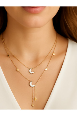 Yıldız Tasarım Kolye - Parlayan Kadınların Kolyesi