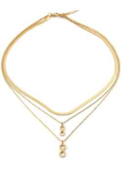 Çelik Kolye Gold
