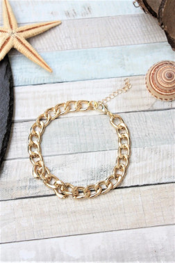 Gold Kaplama Orta Boy Gourmet Zincir Halhal
